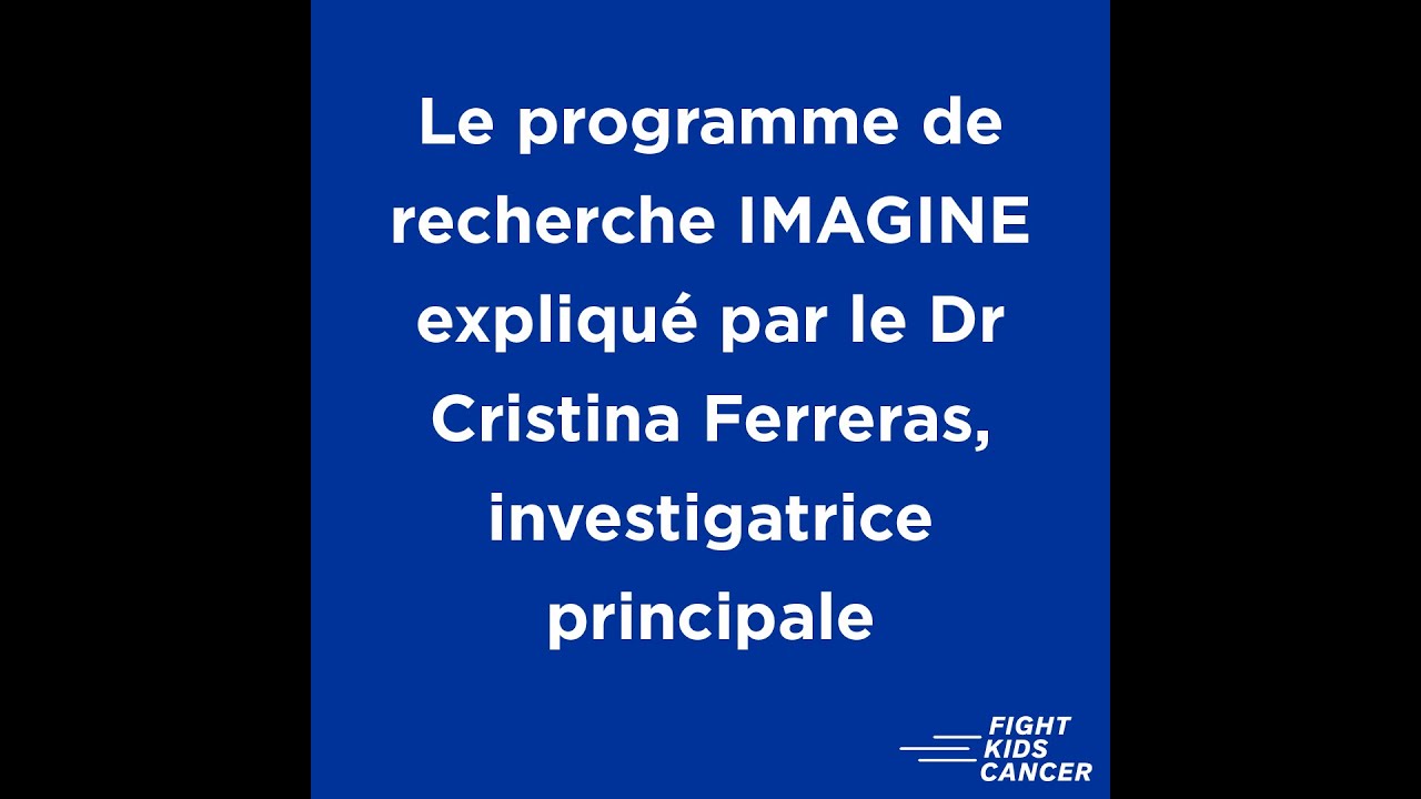 Le Docteur Cristina Ferreras explique le programme de recherche IMAGINE