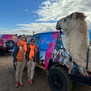 Rallye Aïcha des Gazelles 2024 au Maroc pour soutenir la recherche contre les cancers pédiatriques.