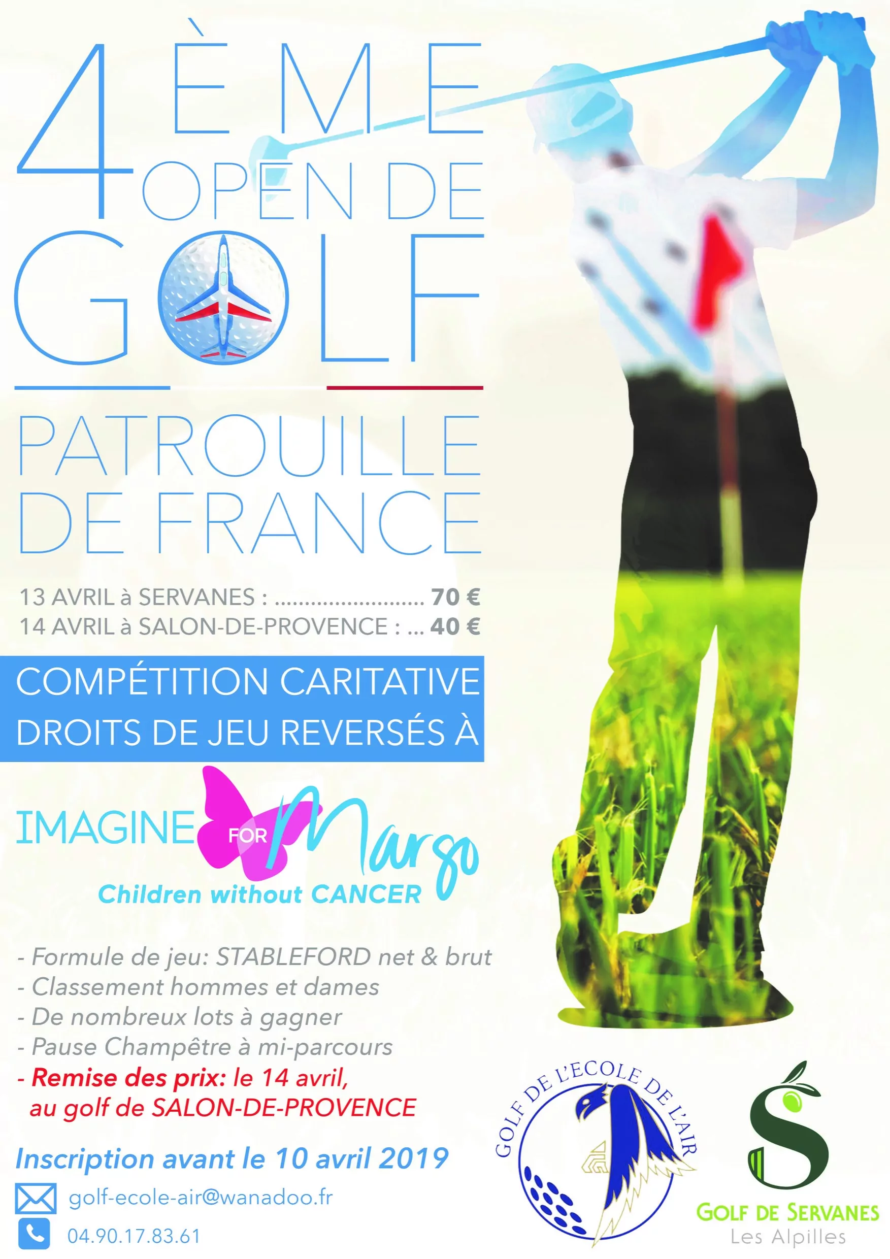 open de golf 2019 de la Patrouille de France au profit d'Imagine for Margo pour lutter contre le cancer des enfants