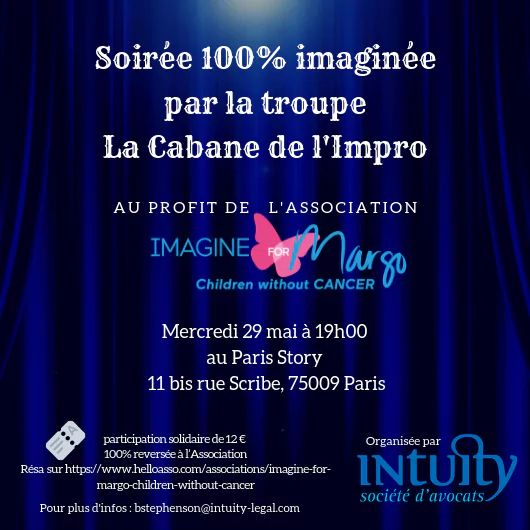 soirée d'impro pour Imagine for Margo au théâtre paris Story