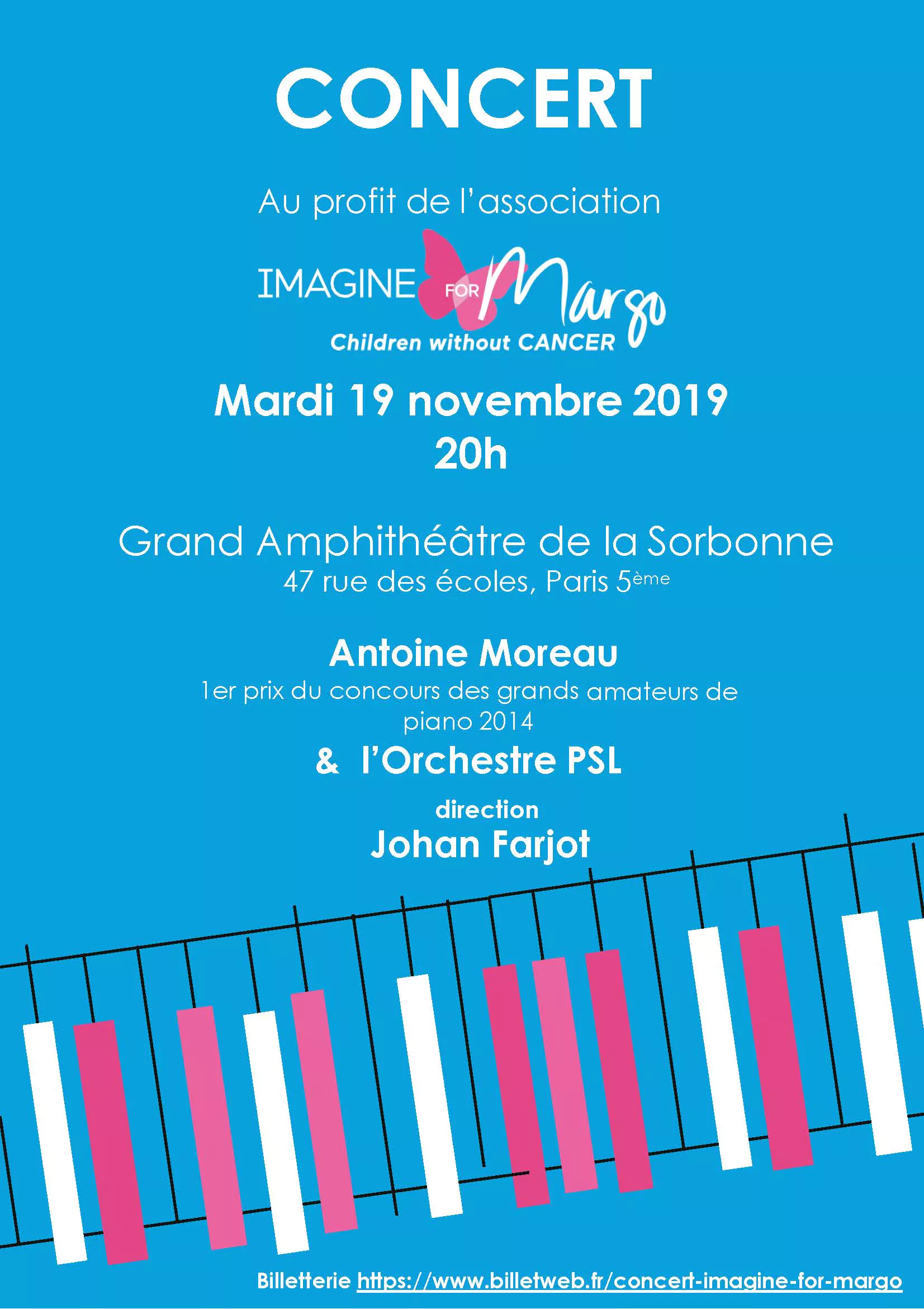 concert Antoine Moreau à la Sorbonne au profit d'Imagine for Margo